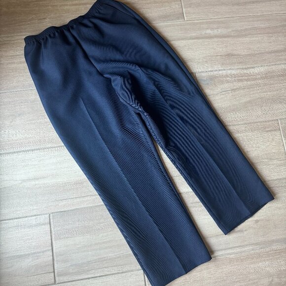 Alfred Dunner Pants - Alfred Dunner Navy Elastic Waist Pants 16 – NWOT